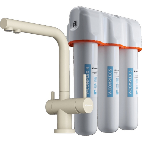 Изображение товара Смеситель для кухни Omoikiri Nagano-BE-P + Pure drop Lite 4044.8028P