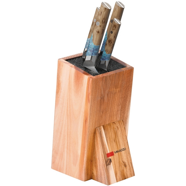 

Набор из 4х ножей + универсальная подставка Omoikiri Damascus Kuon-SET 4992039, Damascus Kuon-SET 4992039