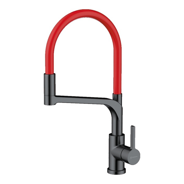 Изображение товара Смеситель Omoikiri Sinto 2 Plus-GM-R латунь/воронёная сталь/красный