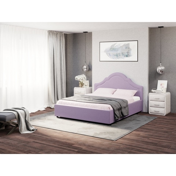 

PROxSON Кровать Vintage (Ткань: Велюр Forest 741 Светло-фиолетовый) 200x200, Vintage 1904605