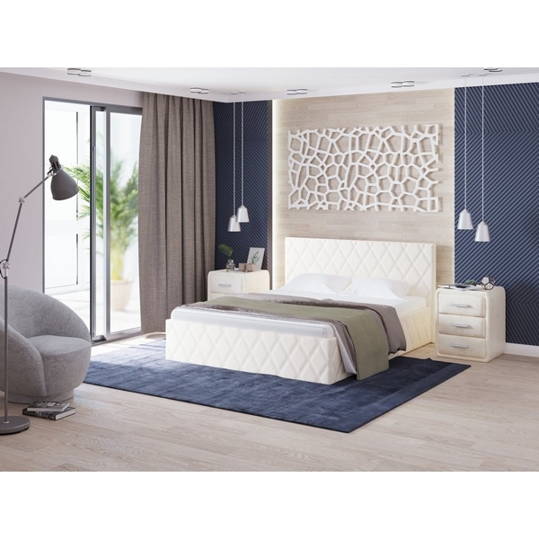 

PROxSON Кровать Fresco (Ткань: Рогожка Savana Milk (молочный)) 140x200, Белый, Fresco 1908240