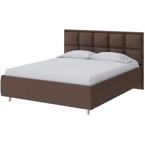 

PROxSON Кровать Chessy без основания (Ткань: Рогожка Savana Chocolate (шоколад)) 120x200, Коричневый, Chessy 1908541