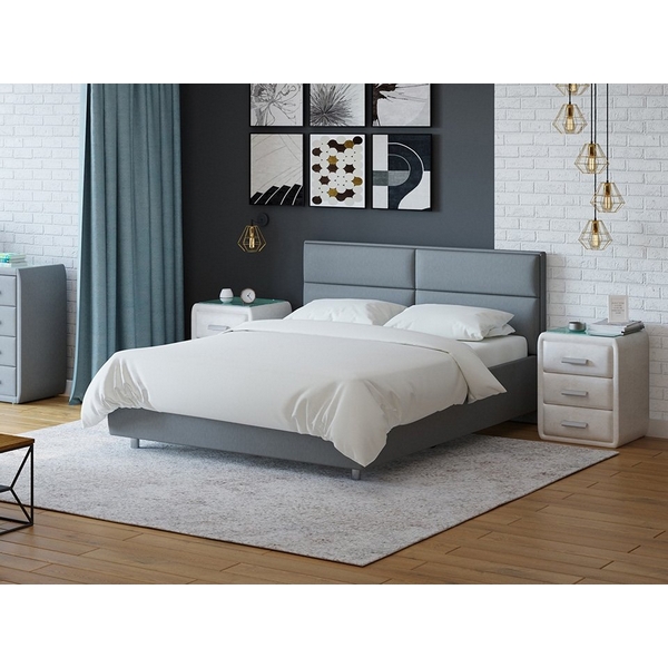

PROxSON Кровать Pado без основания (Ткань: Рогожка Savana Grey (серый)) 160x190, Pado 1909383