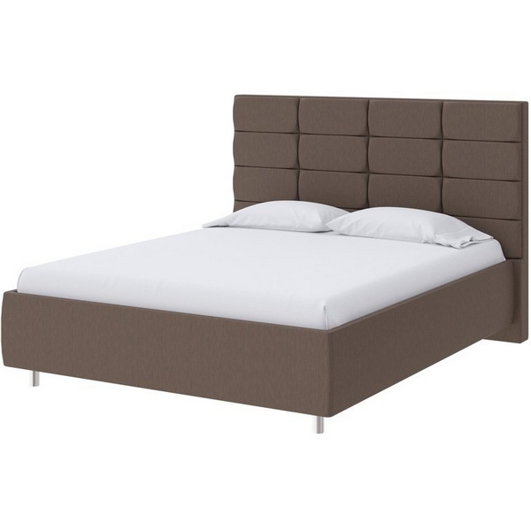 

PROxSON Кровать Shapy без основания (Ткань: Рогожка Savana Chocolate (шоколад)) 180x200, Коричневый, Shapy 1909730