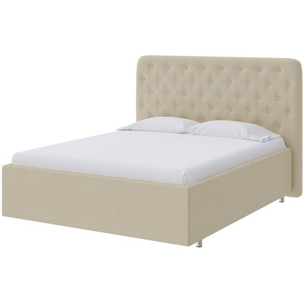 

PROxSON Кровать Classic Large (Ткань: Велюр Forest 726 Светло-бежевый) 200x190, Classic Large 1912181