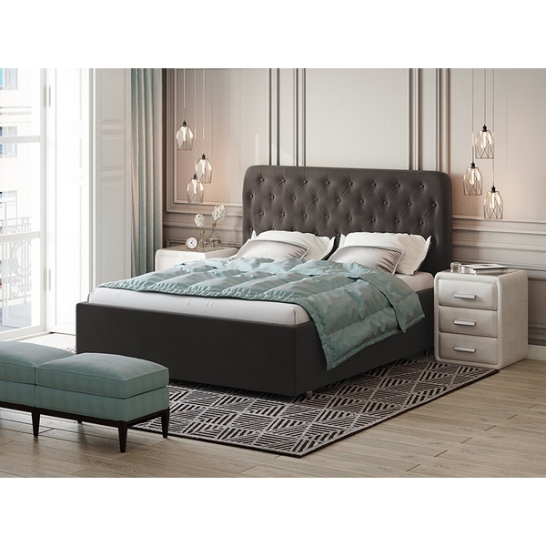 

PROxSON Кровать Classic Large (Ткань: Велюр Forest 16 Коричневый) 90x200, Classic Large 1912256