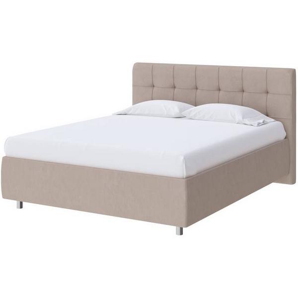 

PROxSON Кровать Nety без основания (Ткань: Рогожка Тетра Бежевый) 90x190, Nety 1922644