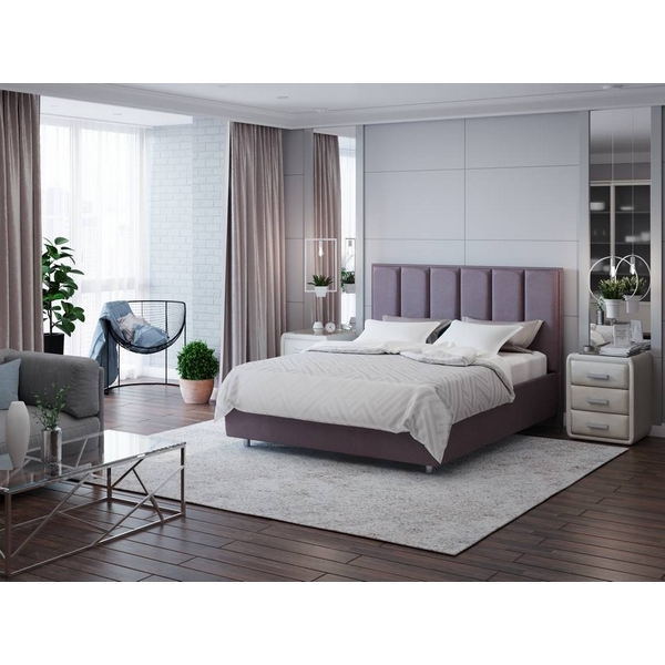 

PROxSON Кровать Routa без основания (Ткань: Рогожка Тетра Слива) 90x190, Фиолетовый, Routa 1923324