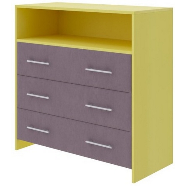 

PROxSON Комод Свен (ЛДСП Лимонная+ткань Лимонный/Тетра Слива) 90x40, Свен 1925178