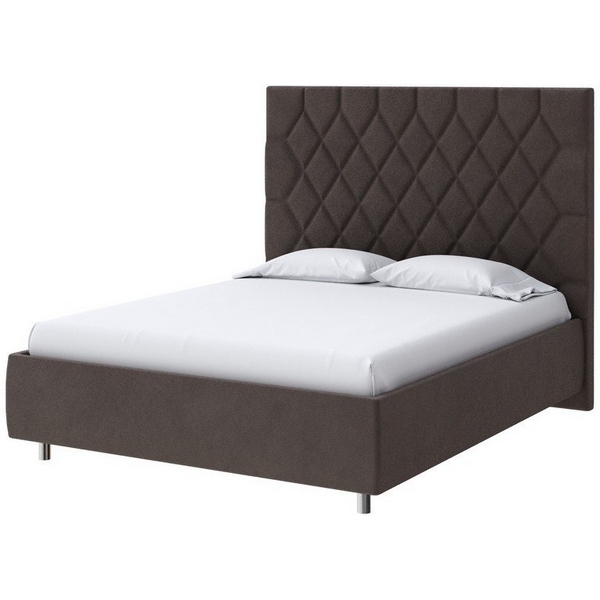 Изображение товара PROxSON Кровать Rhomby без основания 80x190 Велюр Monopoly Горячий шоколад