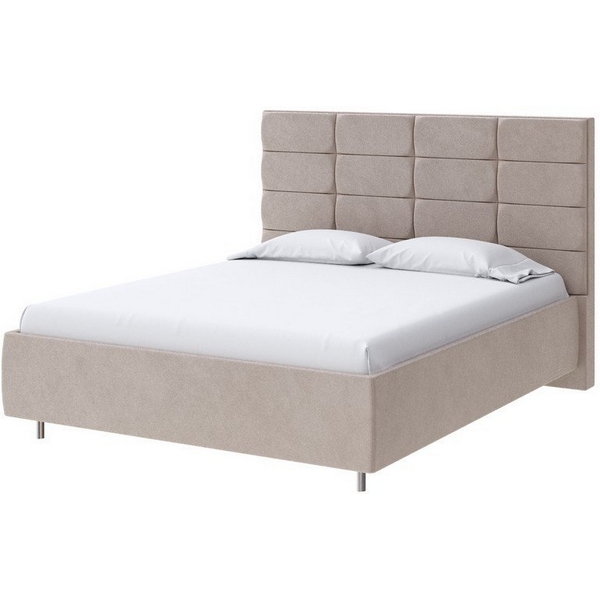 

PROxSON Кровать Shapy без основания (Ткань: Велюр Monopoly Миндаль (111)) 120x200, Бежевый, Shapy 1928380