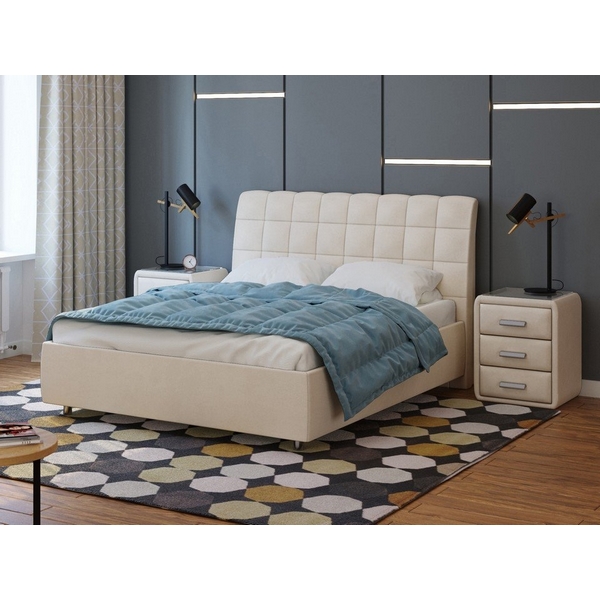 

PROxSON Кровать Volumo без основания (Ткань: Велюр Ultra Песочный) 90x190, Бежевый, Volumo 1937191