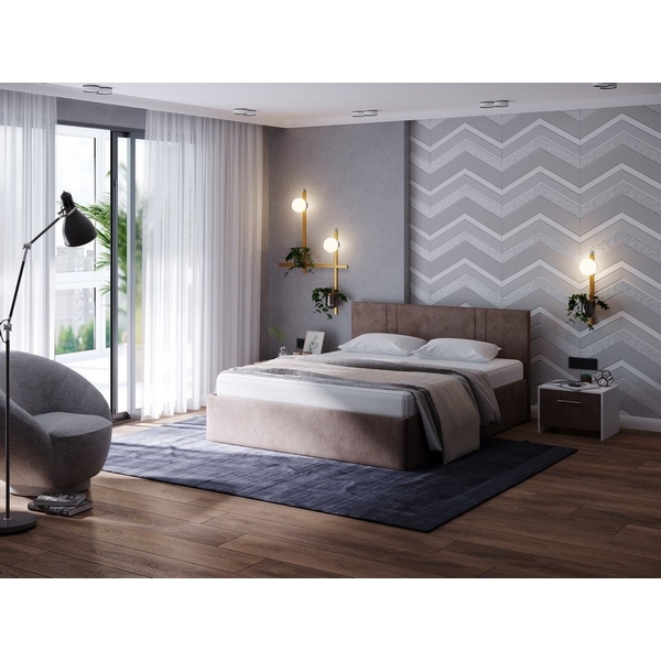 

PROxSON Кровать Helix Plus (Ткань: Велюр Monopoly Горячий шоколад (237)) 140x200, Коричневый, Helix Plus 1939058