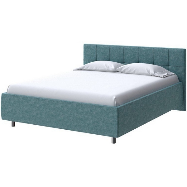 

PROxSON Кровать Diamo без основания (Ткань: Велюр Gratta 5 Морская лагуна) 200x200, Синий, Diamo 2013389