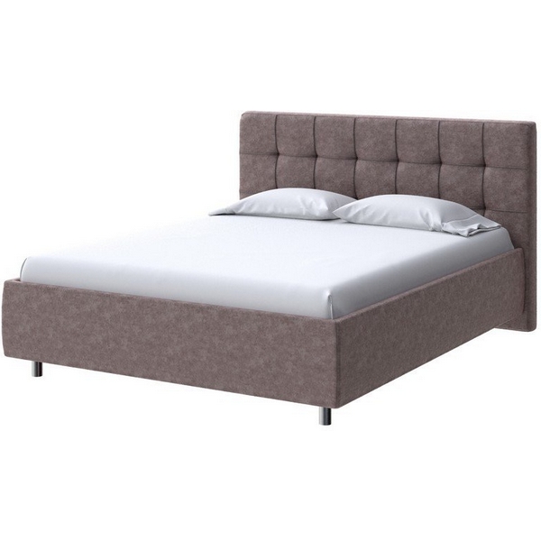 

PROxSON Кровать Nety без основания (Ткань: Велюр Gratta 8 Брауни) 180x200, Коричневый, Nety 2013697