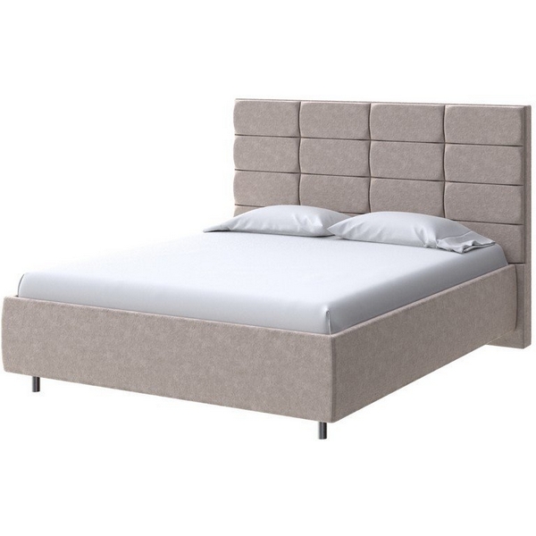 

PROxSON Кровать Shapy без основания (Ткань: Велюр Gratta 2 Латте) 200x200, Коричневый, Shapy 2014112