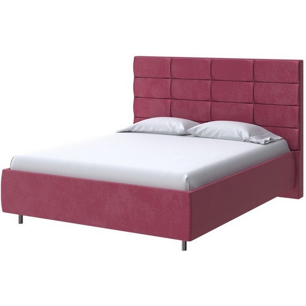 

PROxSON Кровать Shapy без основания (Ткань: Велюр Casa Винный) 160x190, Красный, Shapy 2016109