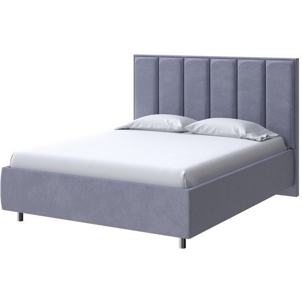Изображение товара PROxSON Кровать Routa без основания 80x190 велюр серый надежная и стильная