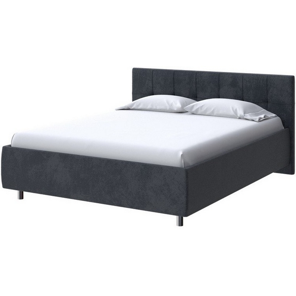 

PROxSON Кровать Diamo без основания (Ткань: Велюр Casa Графитовый) 90x190, Черный, Diamo 2017569