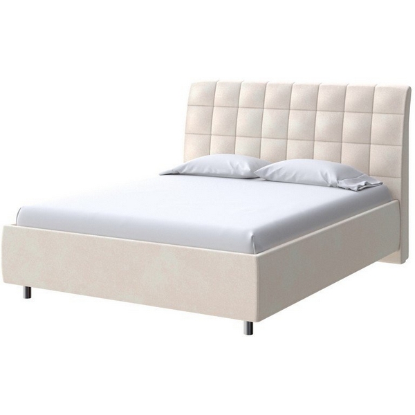 

PROxSON Кровать Volumo без основания (Ткань: Велюр Casa Сахарный) 120x190, Белый, Volumo 2018041