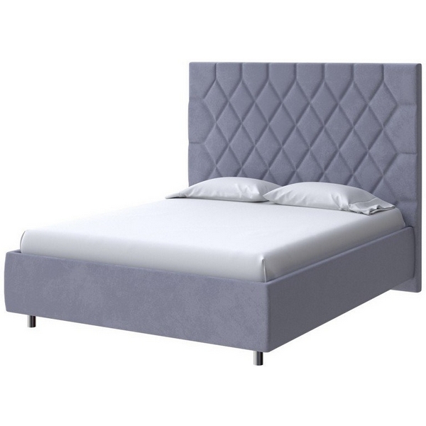 

PROxSON Кровать Rhomby без основания (Ткань: Велюр Casa Благородный серый) 200x190, Rhomby 2019278