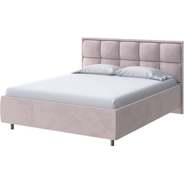 

PROxSON Кровать Chessy без основания (Ткань: Велюр Teddy Лунный) 200x200, Серый, Chessy 2022357