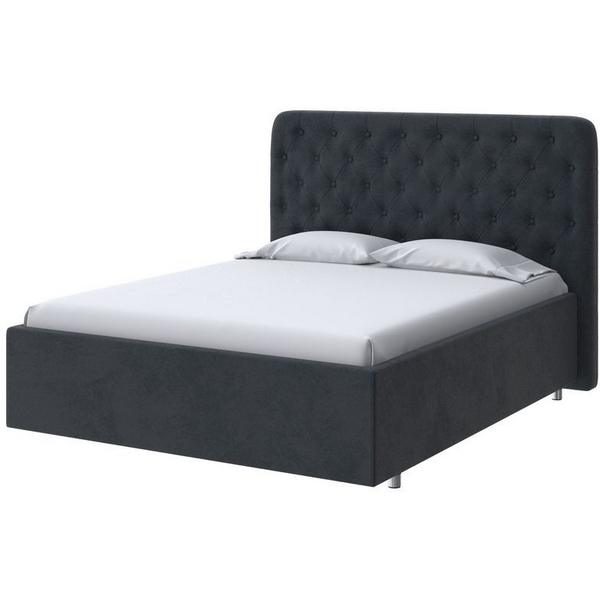 

PROxSON Кровать Classic Large (Ткань: Велюр Teddy Древесный уголь) 120x190, Черный, Classic Large 2022476