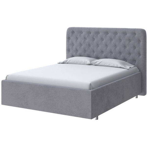 

PROxSON Кровать Classic Large (Ткань: Велюр Teddy Мокрый асфальт) 200x200, Серый, Classic Large 2022722