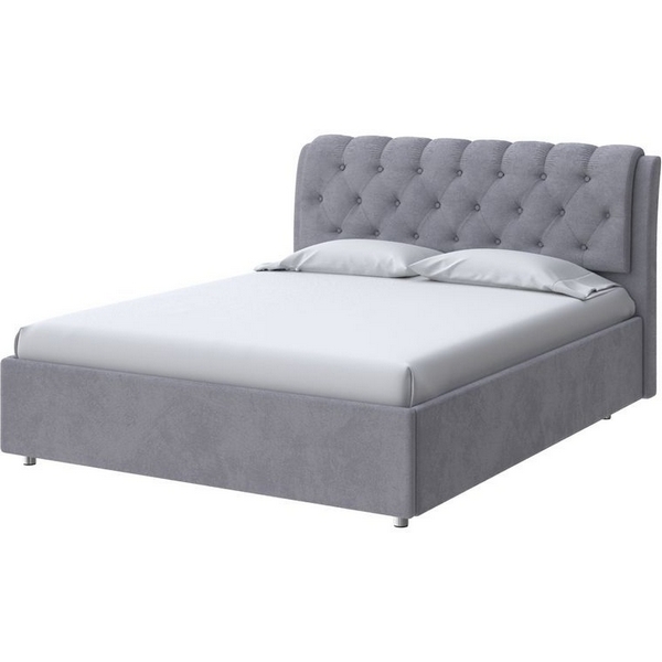 

PROxSON Кровать Chester (Ткань: Велюр Teddy Мокрый асфальт) 160x200, Серый, Chester 2022825