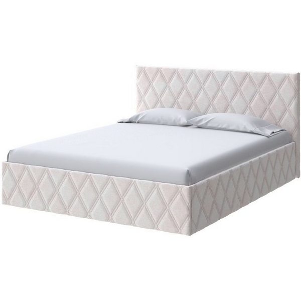 

PROxSON Кровать Fresco (Ткань: Велюр Teddy Жемчужный) 140x190, Белый, Fresco 2023056