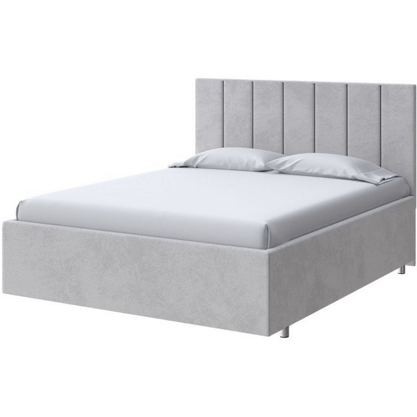 

PROxSON Кровать Modern Large (Ткань: Велюр Teddy Стальной) 140x190, Серый, Modern Large 2023102