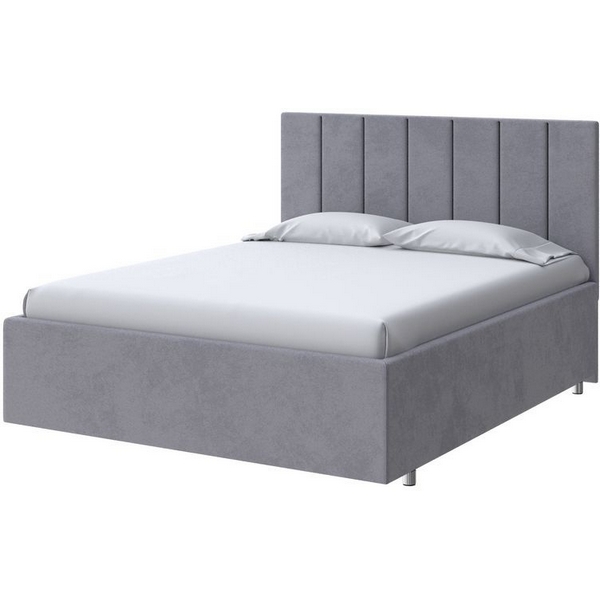 

PROxSON Кровать Modern Large (Ткань: Велюр Teddy Мокрый асфальт) 140x190, Серый, Modern Large 2023146