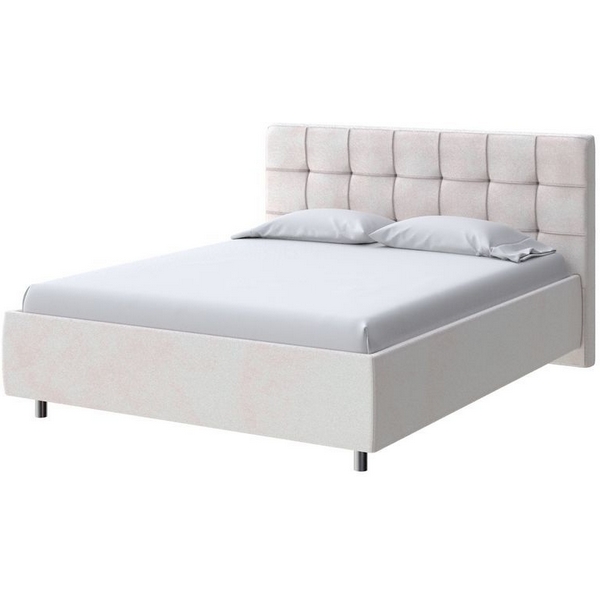 

PROxSON Кровать Nety без основания (Ткань: Велюр Teddy Жемчужный) 200x200, Белый, Nety 2023417