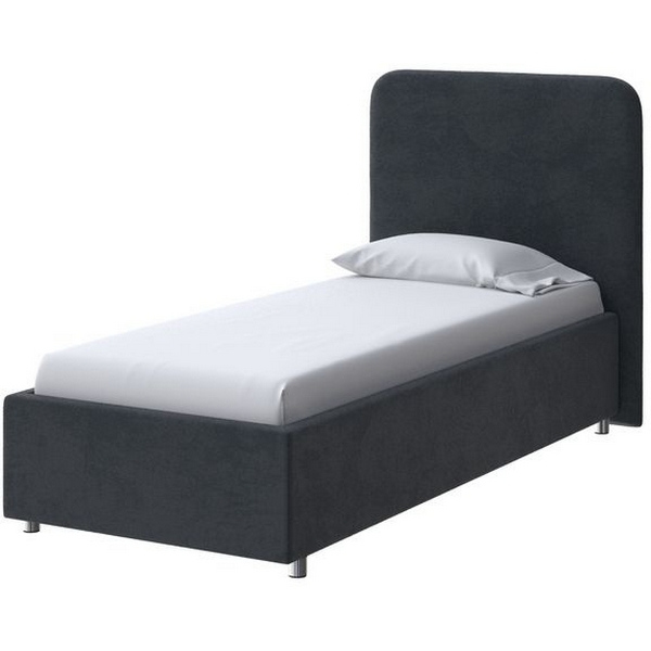 

PROxSON Кровать Олаф (Ткань: Велюр Teddy Древесный уголь) 80x190, Черный, Олаф 2024749