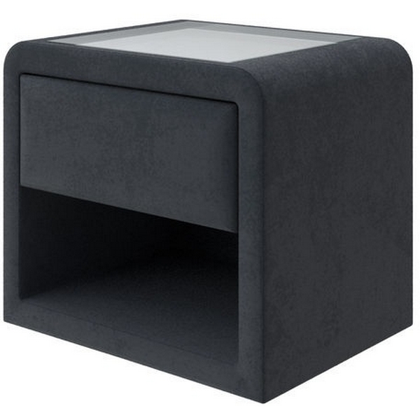 

Тумба Cube (Ткань: Велюр Teddy Древесный уголь) PROxSON 52x41 2031640, Темно-серый, Cube 2031640