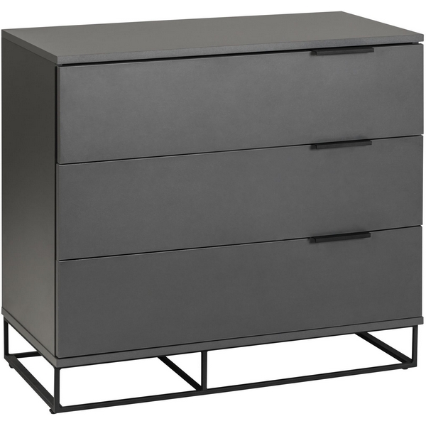 

Комод R-Home 3 ящика CITY графит, Серый, City 400955801h