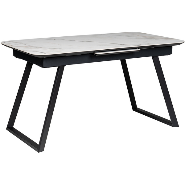 

Стол Пеле раздвиж. 120-150 Керамогранит Светлый Мрамор R-Home, Черный, Пеле 4103212h