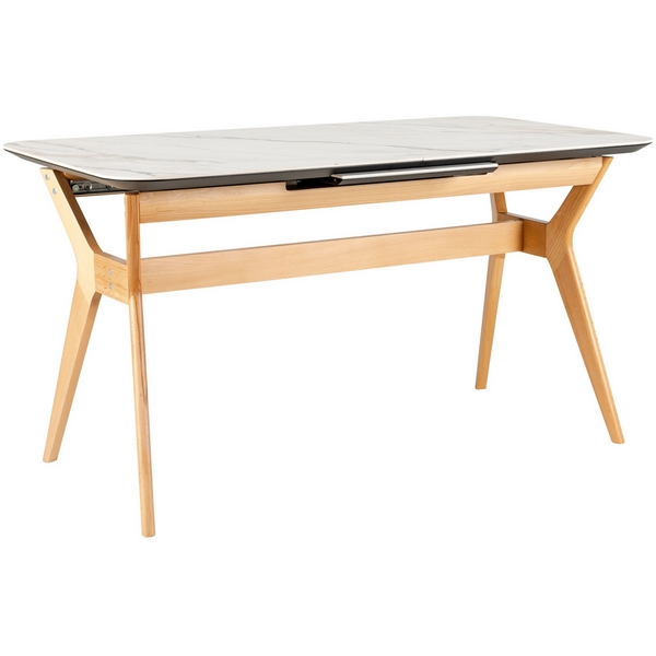 

Стол раздвиж. Нарвик Ceramic 120-150 Automatic Natur//Light marble R-Home, Белый, Нарвик 4103423h