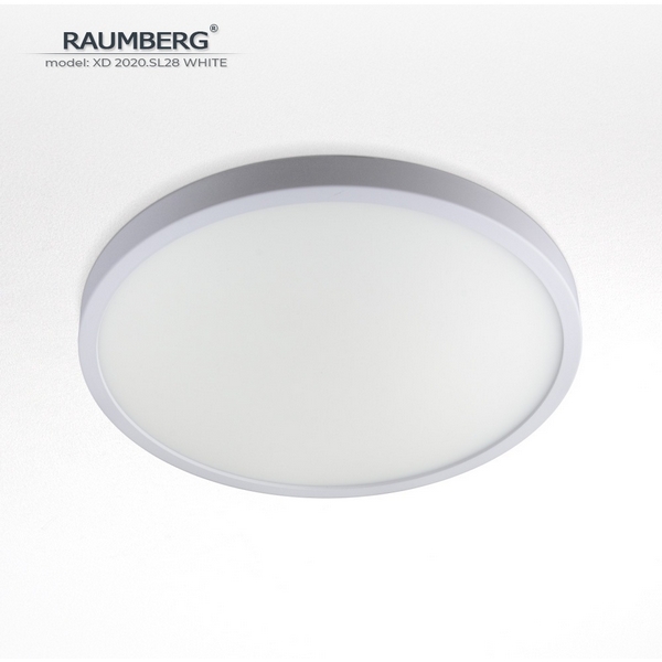 Изображение товара Потолочный светодиодный Raumberg XD2020.SL28Wh White с круглым плафоном 30 см