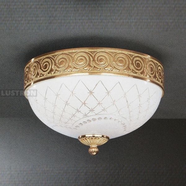 

Потолочная люстра с узором в клетку PL.7202/2 Reccagni Angelo 7202 PL 7202/2, Золото, 7202 PL 7202/2