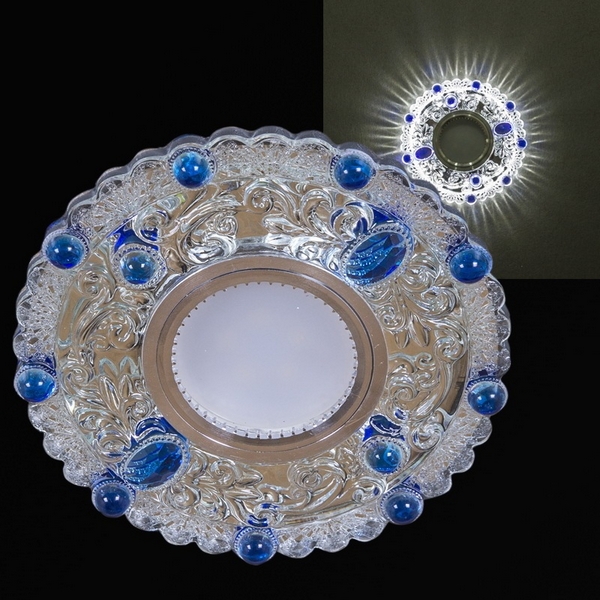 

Точечный светильник круглый Reluce 14339-9.0-001LD MR16+LED3W WT+BL, Синий, 14339-9.0-001LD MR16+LED3W WT+BL