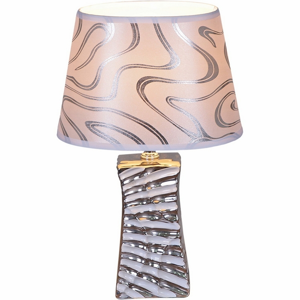 Изображение товара Настольная лампа Reluce 01839-0.7-01 модерн керамика хром и текстиль 220V