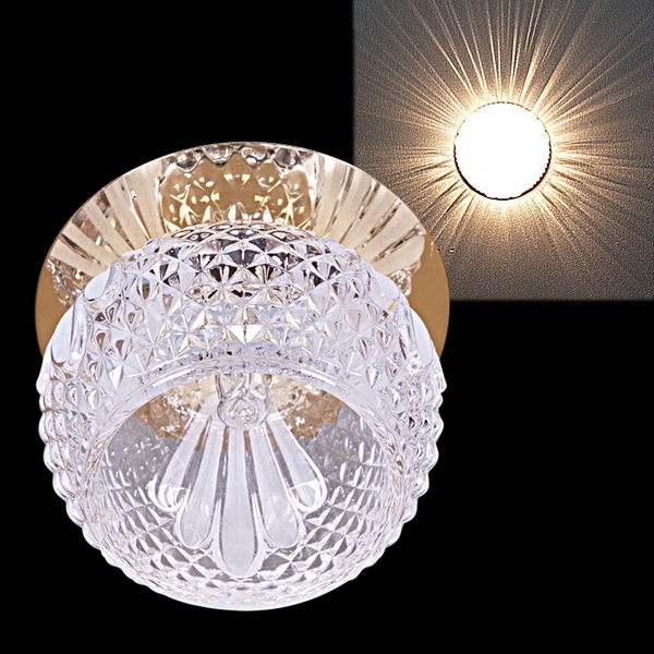 

Точечный светильник круглый Reluce 08147-9.0-001H G9 GD+WT, Золото, 08147-9.0-001H G9 GD+WT