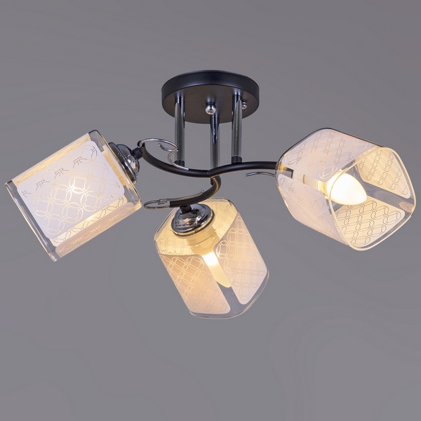 

Потолочная люстра на штанге Reluce 01128-0.3-03, Черно-белый, 01128-0.3-03