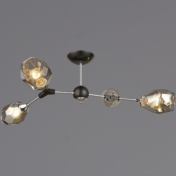 

Потолочная люстра на штанге Reluce 04209-0.3-04 CH+BK, Хром, 04209-0.3-04 CH+BK