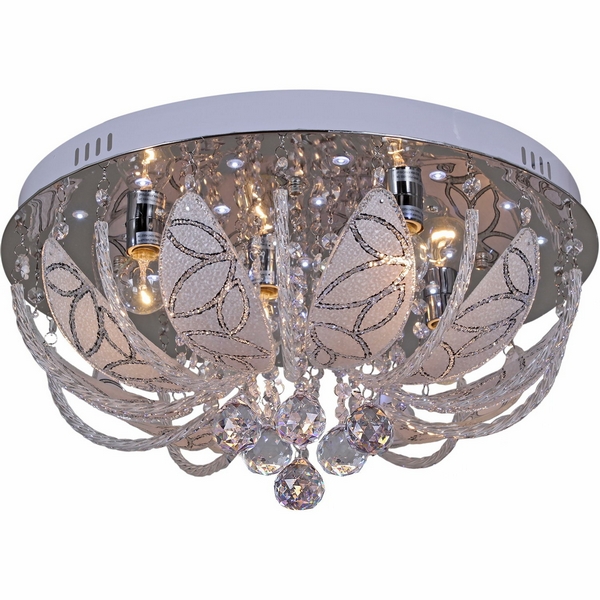 Изображение товара Потолочная люстра с пультом Reluce 55652-0.3-05 стиль модерн хром стекло 5 ламп E14