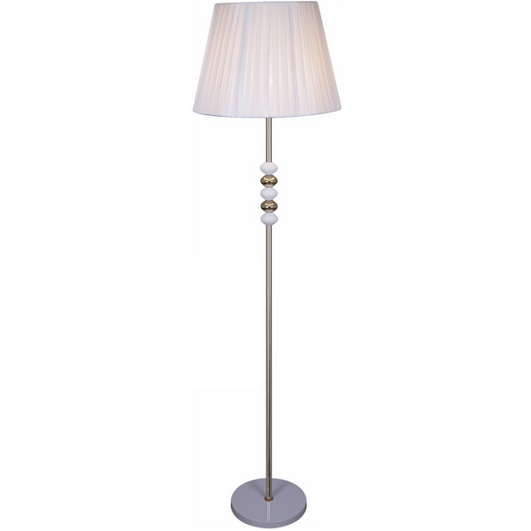 Изображение товара Торшер Reluce 02063-0.6-01 WH-CR модерн с текстильным абажуром металл золото белый