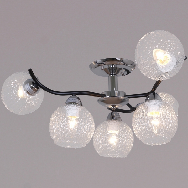 Изображение товара Потолочная люстра на штанге Reluce 07624-0.3-06 CR+BK - стильное освещение для вашего дома