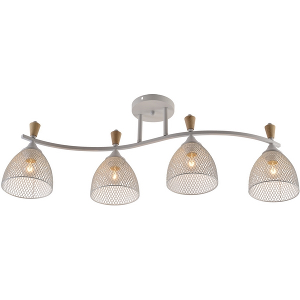 

Потолочная люстра на штанге Reluce 01589-3.3-04 WH+WOOD, Белый, 01589-3.3-04 WH+WOOD