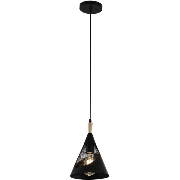 

Подвесной светильник Reluce 03250-3.9-01 BK+WOOD, Черный, 03250-3.9-01 BK+WOOD